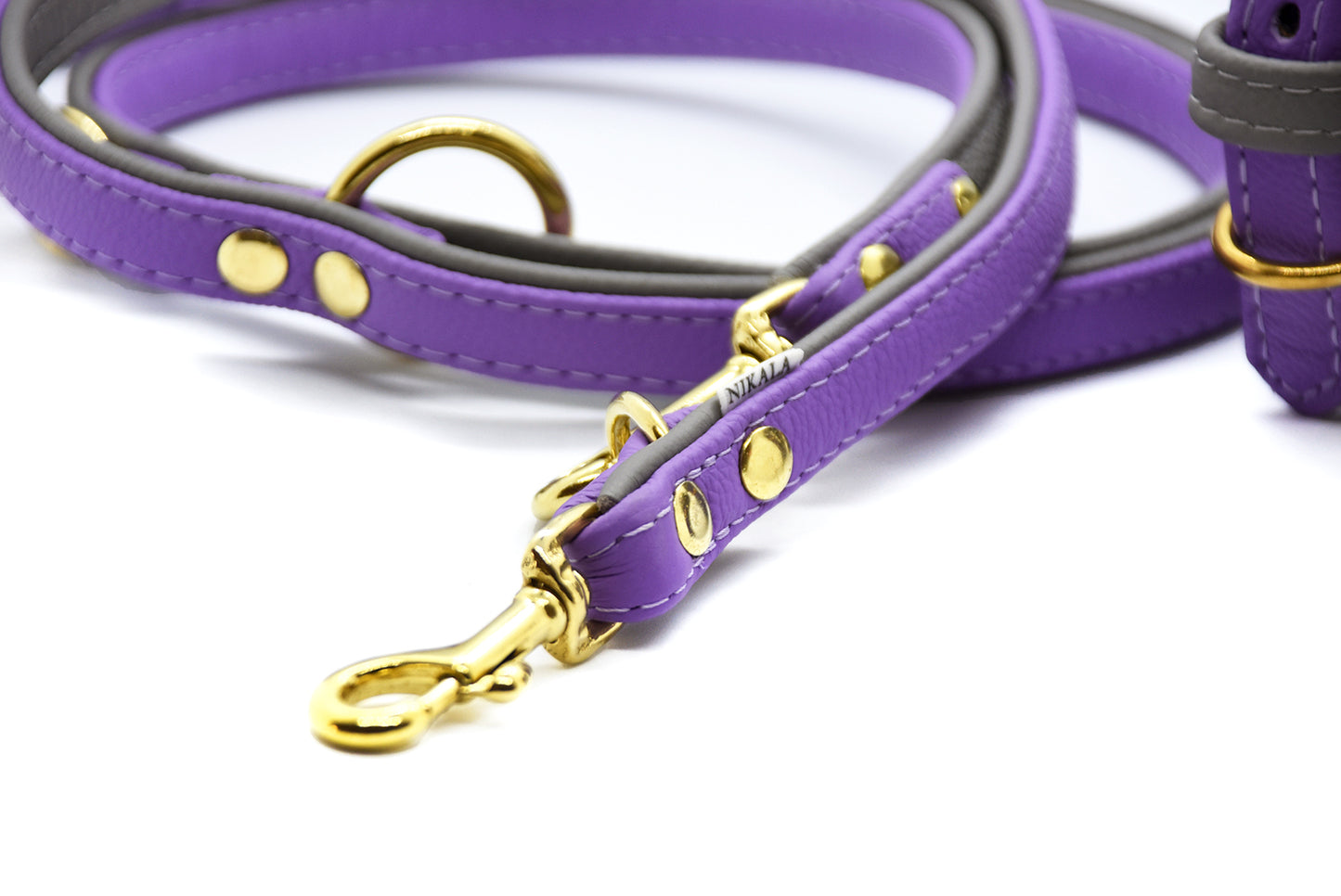 Premium Windhund Set aus Leder • Halsband & Leine handgemacht
