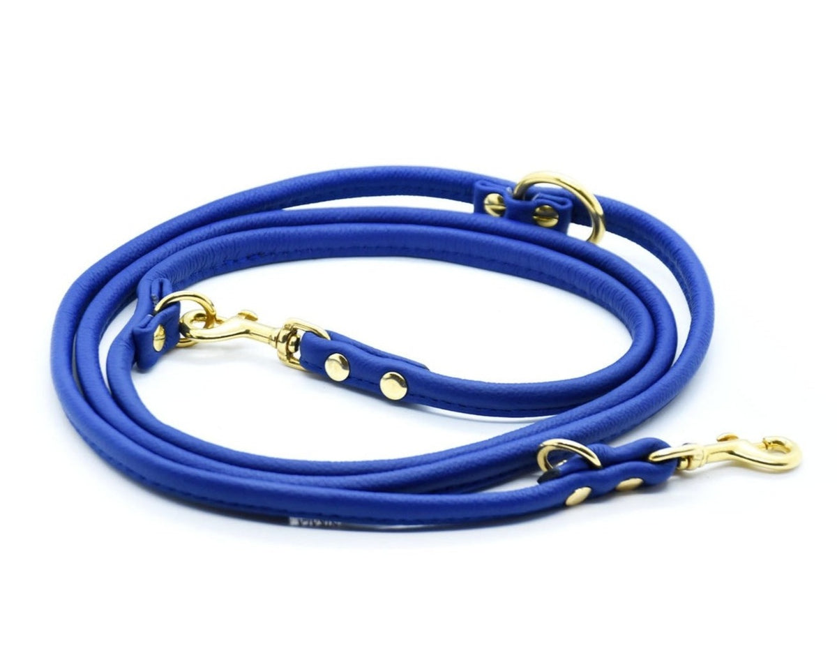 ROUND BASIC Rundlederleine | rundgenähte Hundeleine aus Nappaleder