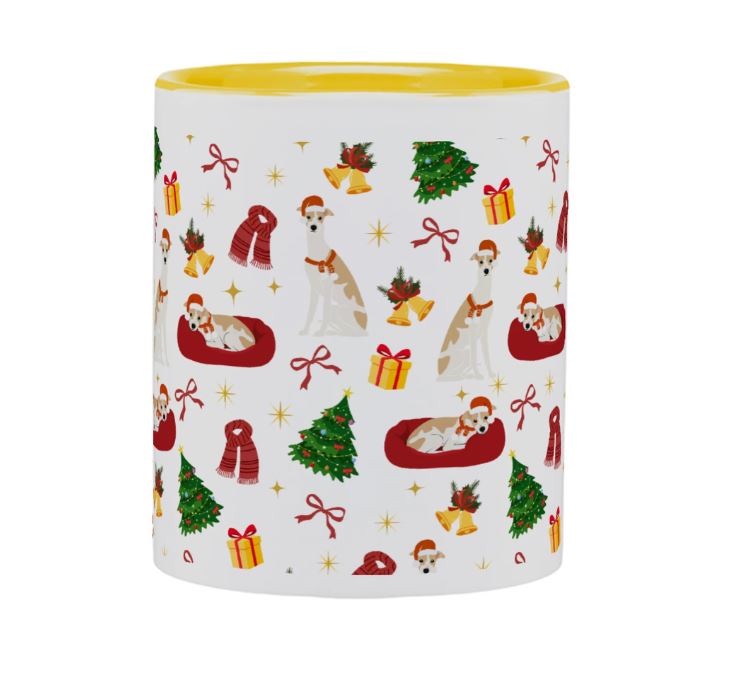 Tasse mit Weihnachtsmotiv für Whippet Liebhaber