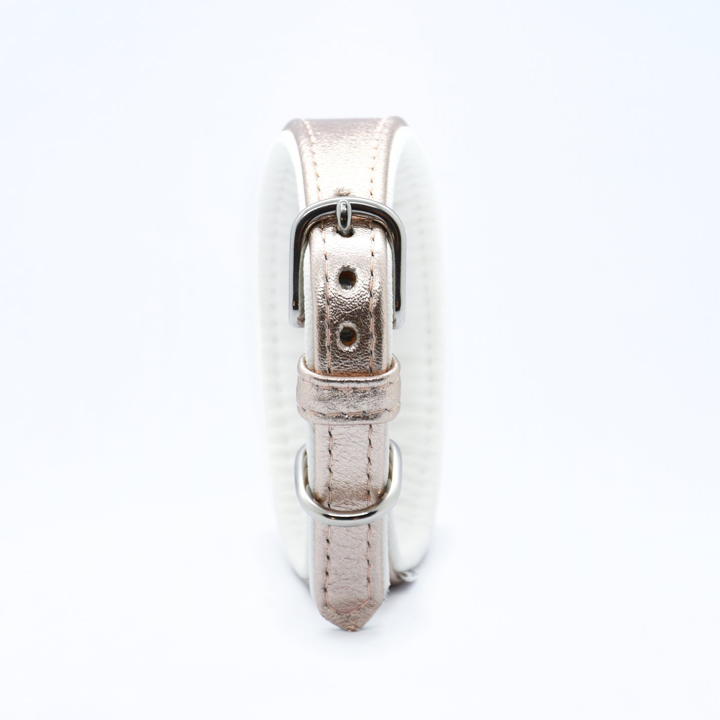 ROSÈ・Metallic・Ziegenleder・Hundehalsband