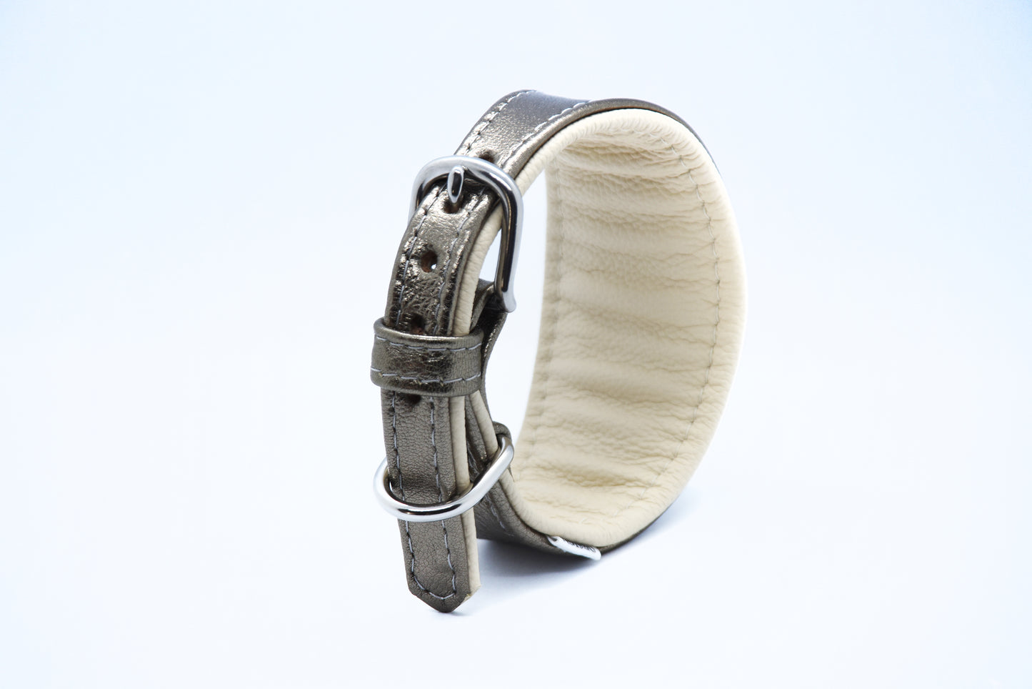 FUCILE・Metallic・Ziegenleder・Hundehalsband