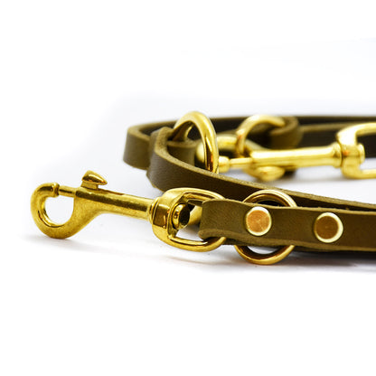 Fettlederleine in Premiumqualität, weiches Leder mit Patina-Look für Hundespaziergänge