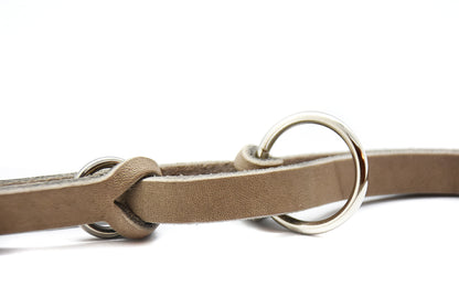 Fettlederleine Hund mit Flechtung aus hochwertigem Leder