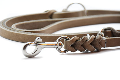 Geflochtene Hundeleine Leder robust und geschmeidig in der Hand