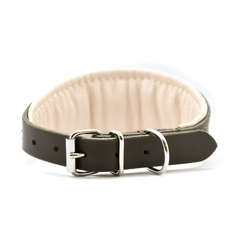 Lederhalsband für Windhund aus Geschirrleder handgefertigt