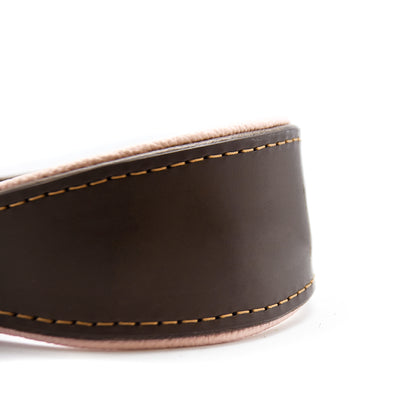 Gepolstertes Lederhalsband für Windhund aus Nappaleder Innenfutter