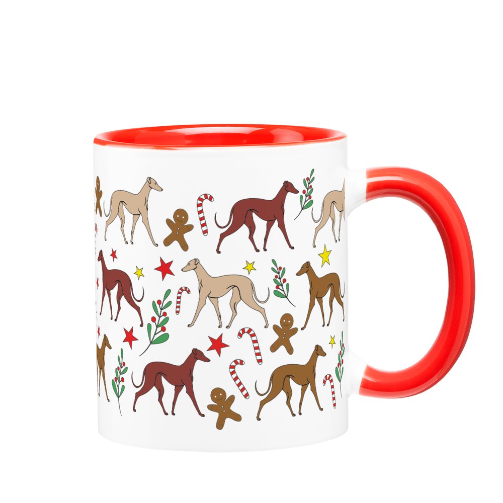 Windhund Weihnachts-Tasse