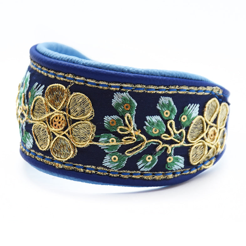 SARI Windhundhalsband Dunkelblau