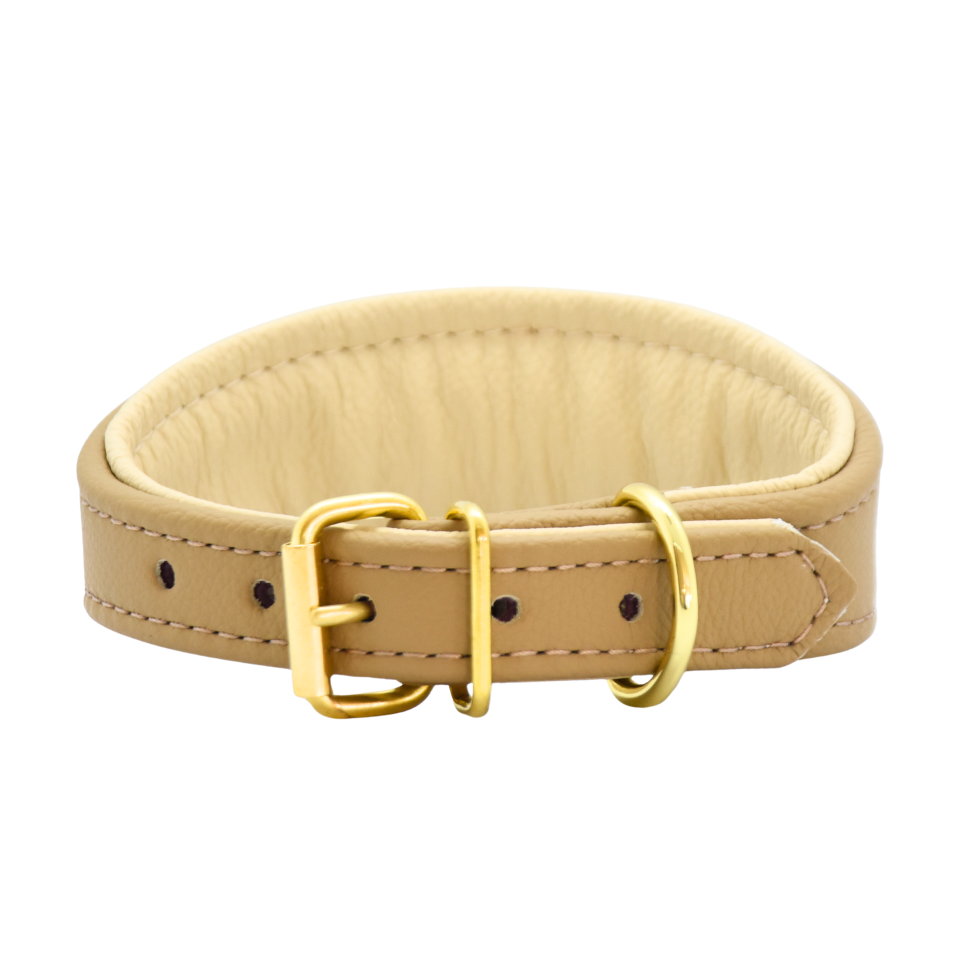 Windhundhalsband aus weichem Nappaleder in breiter Form