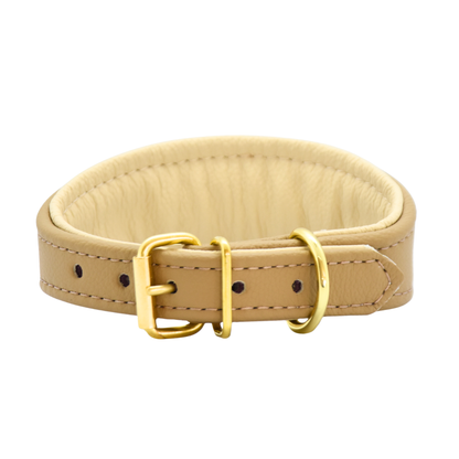 Windhundhalsband aus weichem Nappaleder in breiter Form